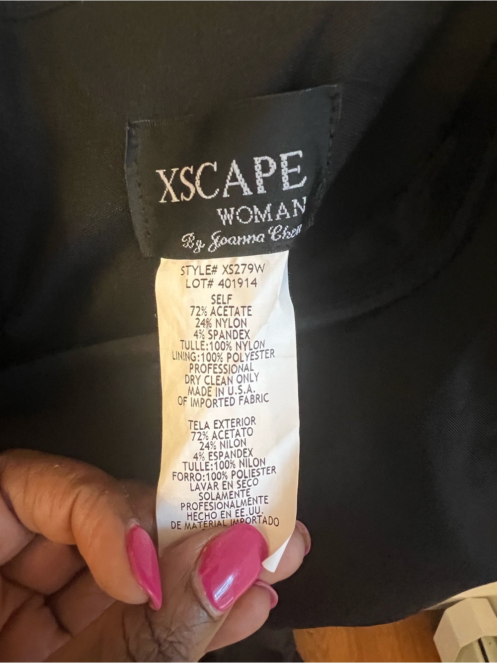 Xscape Black One-Shoulder Ruffle Gown - Picture 3 of 4